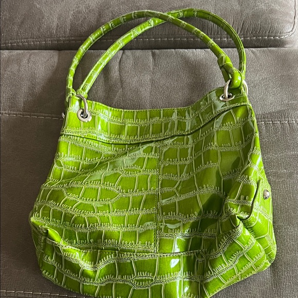 Green Textured Women's Handbag - Picture 2 of 5